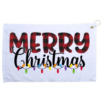 Merry Christmas Holiday Festive Grommeted Golf Towel