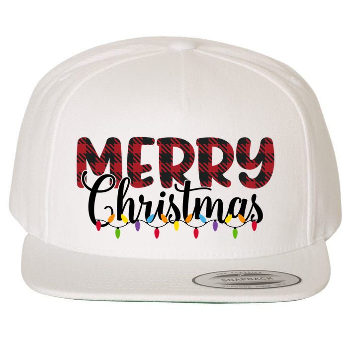 Merry Christmas Holiday Festive Wool Snapback Cap