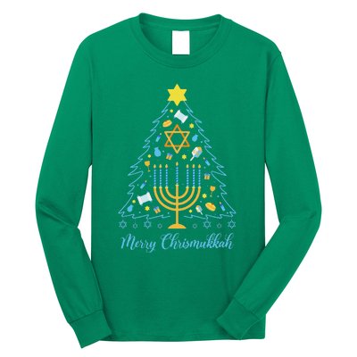 Merry Chrismukkah Holiday Hanukkah Pajama Family Matching Long Sleeve Shirt