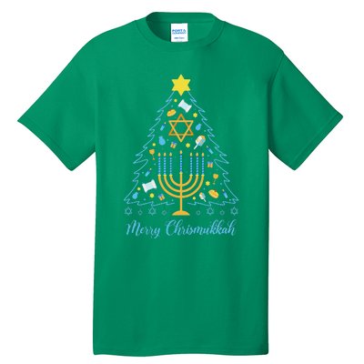 Merry Chrismukkah Holiday Hanukkah Pajama Family Matching Tall T-Shirt