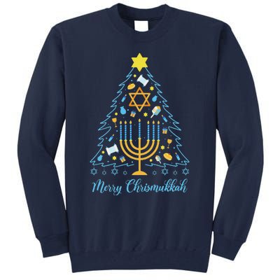 Merry Chrismukkah Holiday Hanukkah Pajama Family Matching Tall Sweatshirt