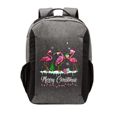 Merry Christmas Hat Santa Flamingo Light Snow Xmas Pajamas Vector Backpack