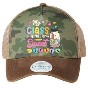 My Class Is Full Of Sweet Hearts Teacher Valentines Day Legacy Tie Dye Trucker Hat