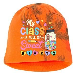 My Class Is Full Of Sweet Hearts Teacher Valentines Day Kati - Camo Knit Beanie