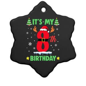 Merry Christmas ItS My 8th Birthday Xmas Ceramic Star Ornament