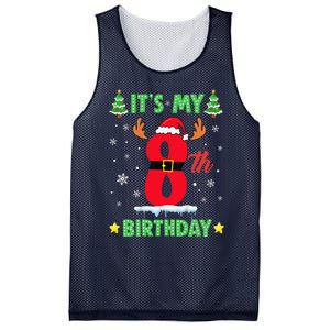 Merry Christmas ItS My 8th Birthday Xmas Mesh Reversible Basketball Jersey Tank