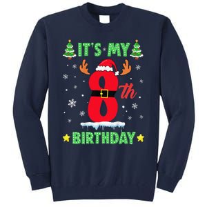 Merry Christmas ItS My 8th Birthday Xmas Tall Sweatshirt