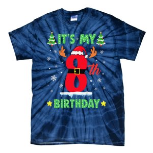 Merry Christmas ItS My 8th Birthday Xmas Tie-Dye T-Shirt