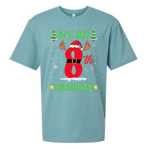 Merry Christmas ItS My 8th Birthday Xmas Sueded Cloud Jersey T-Shirt