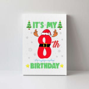 Merry Christmas ItS My 8th Birthday Xmas Canvas