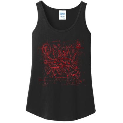 Misadventures Cover In Red Ladies Essential Tank