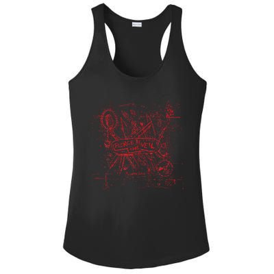 Misadventures Cover In Red Ladies PosiCharge Competitor Racerback Tank