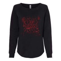 Misadventures Cover In Red Womens California Wash Sweatshirt