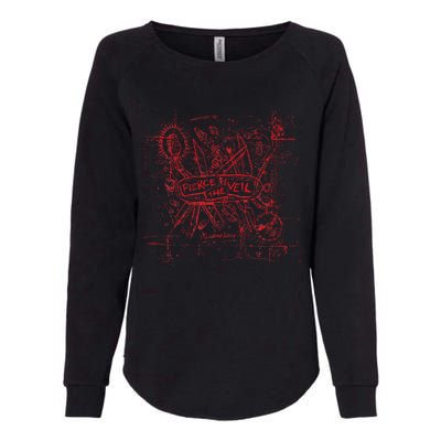 Misadventures Cover In Red Womens California Wash Sweatshirt