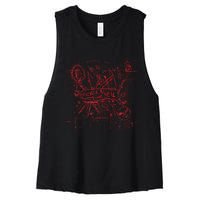 Misadventures Cover In Red Women's Racerback Cropped Tank