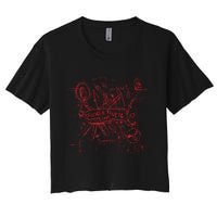 Misadventures Cover In Red Women's Crop Top Tee