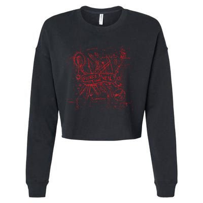 Misadventures Cover In Red Cropped Pullover Crew