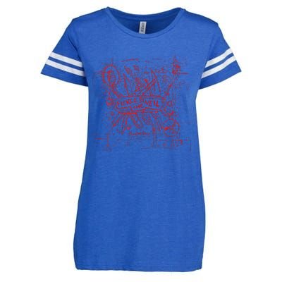 Misadventures Cover In Red Enza Ladies Jersey Football T-Shirt