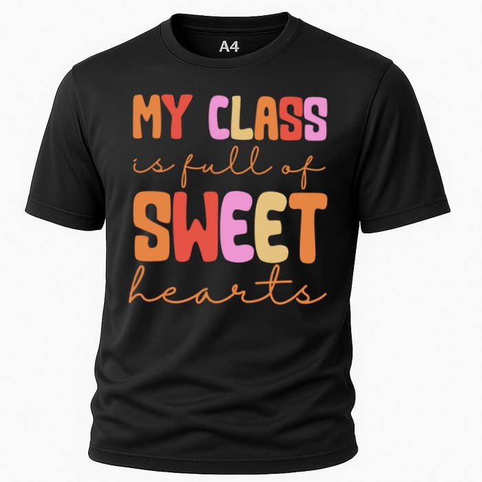 My Class Is Full Of Sweet Hearts Cute Valentine Teacher Cooling Performance Crew T-Shirt
