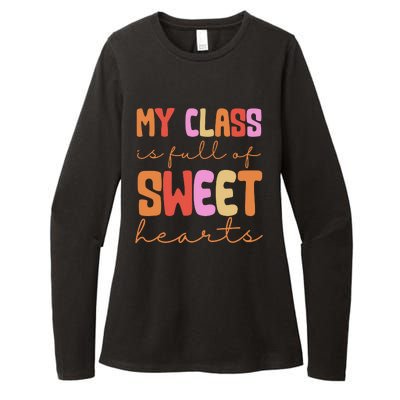 My Class Is Full Of Sweet Hearts Cute Valentine Teacher Womens CVC Long Sleeve Shirt