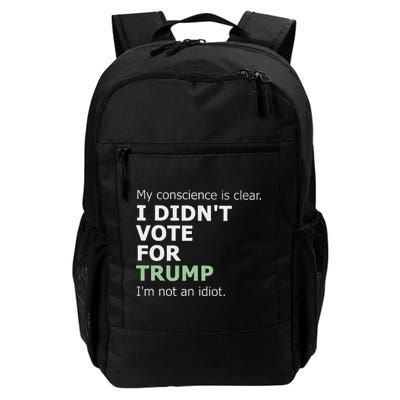 My Conscience Is Clear I DidnT Vote For Trump Backpack