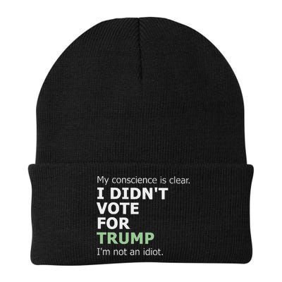 My Conscience Is Clear I DidnT Vote For Trump Beanie