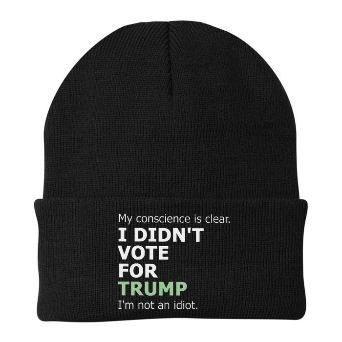 My Conscience Is Clear I DidnT Vote For Trump Beanie