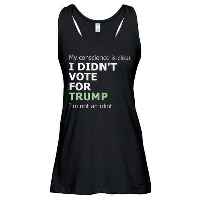 My Conscience Is Clear I DidnT Vote For Trump Ladies Essential Flowy Tank