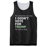 My Conscience Is Clear I DidnT Vote For Trump Mesh Reversible Basketball Jersey Tank