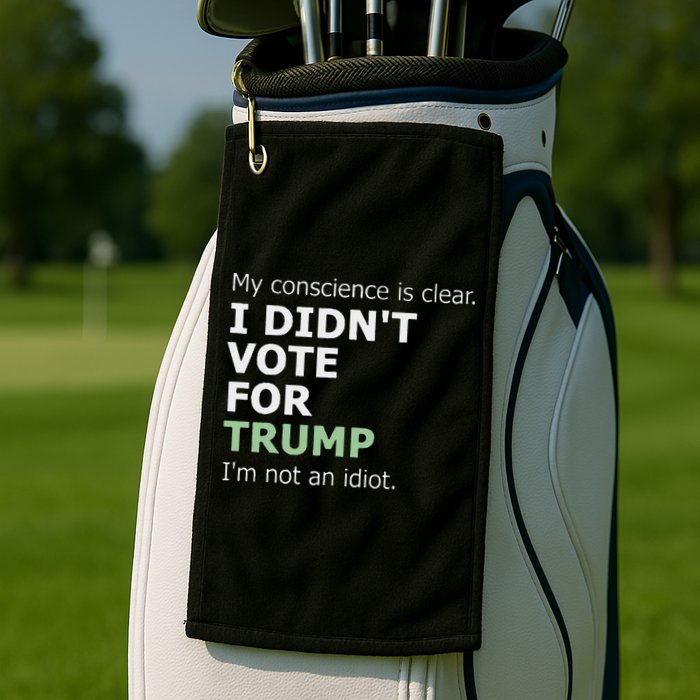 My Conscience Is Clear I DidnT Vote For Trump Golf Towel