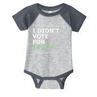 My Conscience Is Clear I DidnT Vote For Trump Infant Baby Jersey Bodysuit