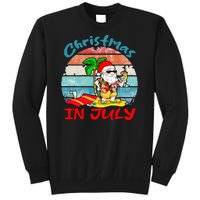 Merry Christmas In July Santa Beach Party Summer Vacation Sweatshirt