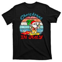 Merry Christmas In July Santa Beach Party Summer Vacation T-Shirt