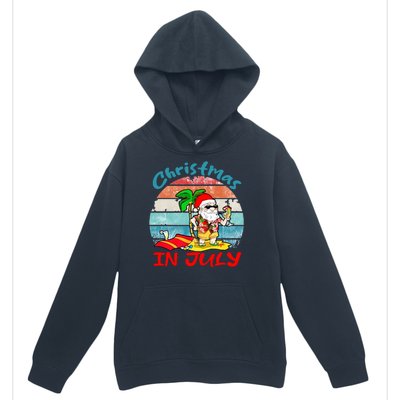 Merry Christmas In July Santa Beach Party Summer Vacation Urban Pullover Hoodie