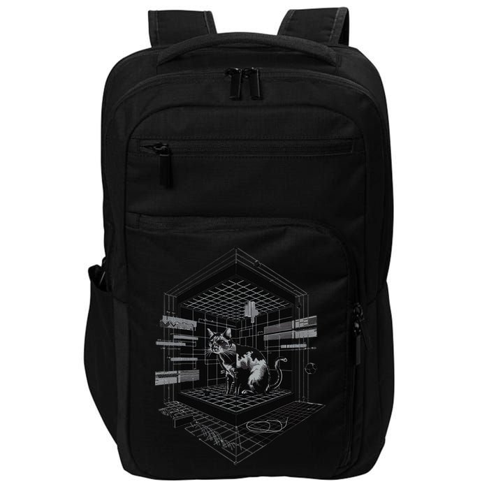 Metaphysical Cat Inside Quantum Cube Impact Tech Backpack