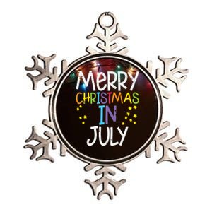 Merry Christmas In July Stars Summer Xmas Metallic Star Ornament