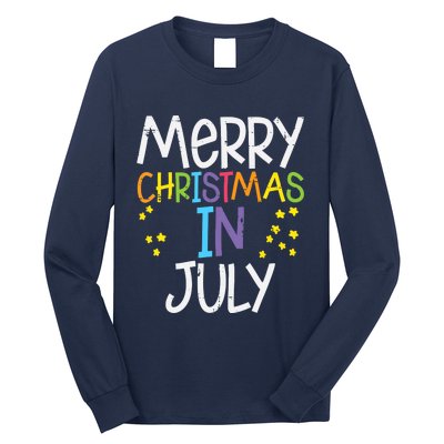 Merry Christmas In July Stars Summer Xmas Long Sleeve Shirt