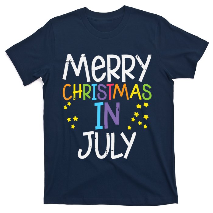 Merry Christmas In July Stars Summer Xmas T-Shirt