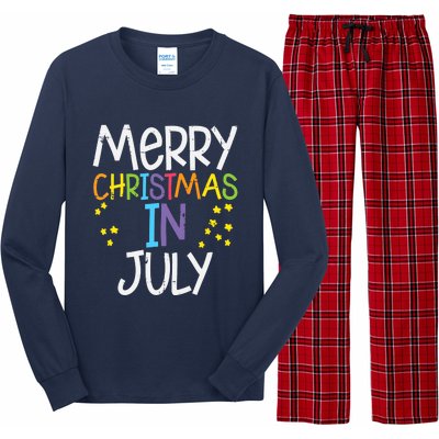 Merry Christmas In July Stars Summer Xmas Long Sleeve Pajama Set