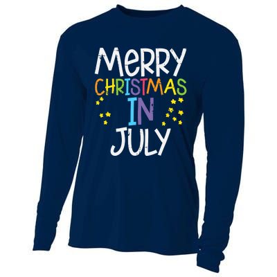 Merry Christmas In July Stars Summer Xmas Cooling Performance Long Sleeve Crew