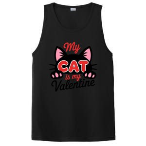 My Cat Is My Valentine Cat Lover Gift PosiCharge Competitor Tank