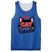 My Cat Is My Valentine Cat Lover Gift Mesh Reversible Basketball Jersey Tank