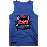 My Cat Is My Valentine Cat Lover Gift Tank Top