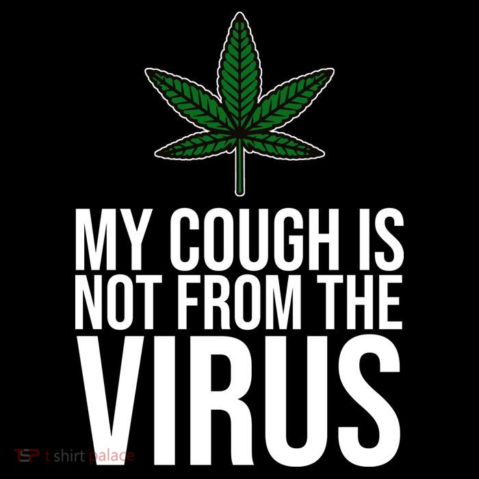 My Cough Is Not From The Virus Funny Marijuana Zip Tote Bag