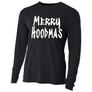 Merry Christmas In The Hood Witty And Cute Slogan Cooling Performance Long Sleeve Crew