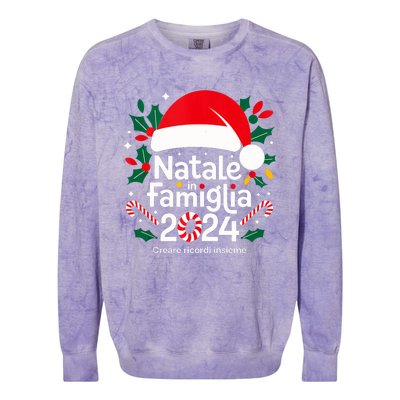 Merry Christmas Italian Family Natale In Famiglia 2024 Italy Tank Top Colorblast Crewneck Sweatshirt