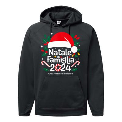 Merry Christmas Italian Family Natale In Famiglia 2024 Italy Tank Top Performance Fleece Hoodie