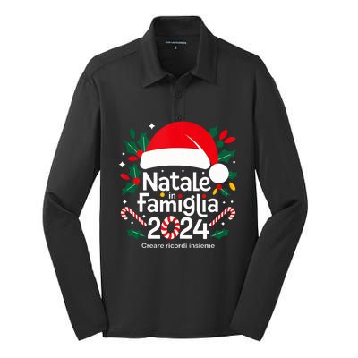 Merry Christmas Italian Family Natale In Famiglia 2024 Italy Tank Top Silk Touch Performance Long Sleeve Polo