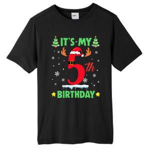 Merry Christmas ItS My 5th Birthday Xmas Women Tall Fusion ChromaSoft Performance T-Shirt