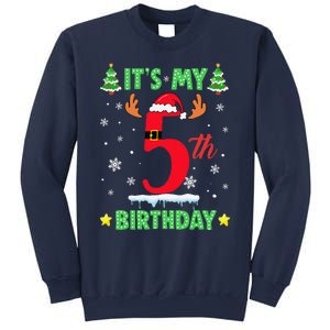 Merry Christmas ItS My 5th Birthday Xmas Women Sweatshirt